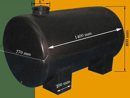 Tanque Horizontal - 600 litros