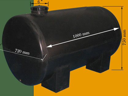Tanque Horizontal - 400 litros